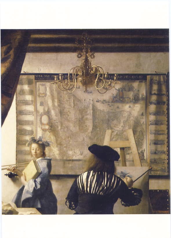 ポストカード　フェルメール「アトリエの画家」