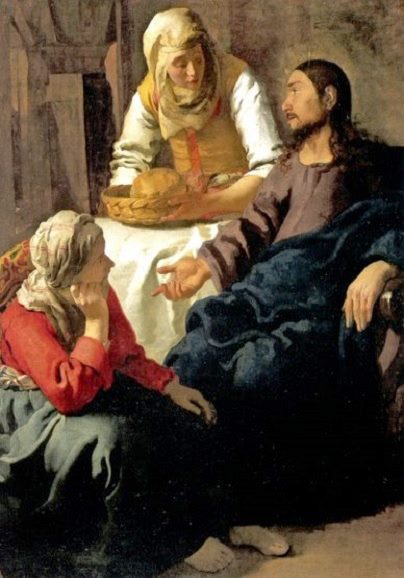 画像1: ポストカード　フェルメール　マルタとマリアの家のキリスト
