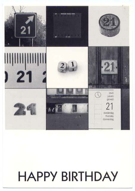 ポストカード メッセージ付き 21歳誕生日 輸入ポストカードの店 プリマヴェーラ